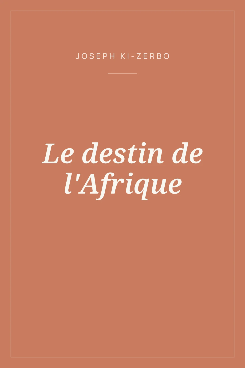 Portada de Le destin de l'Afrique