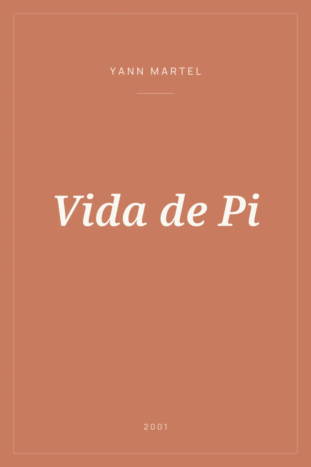 Portada de Vida de Pi