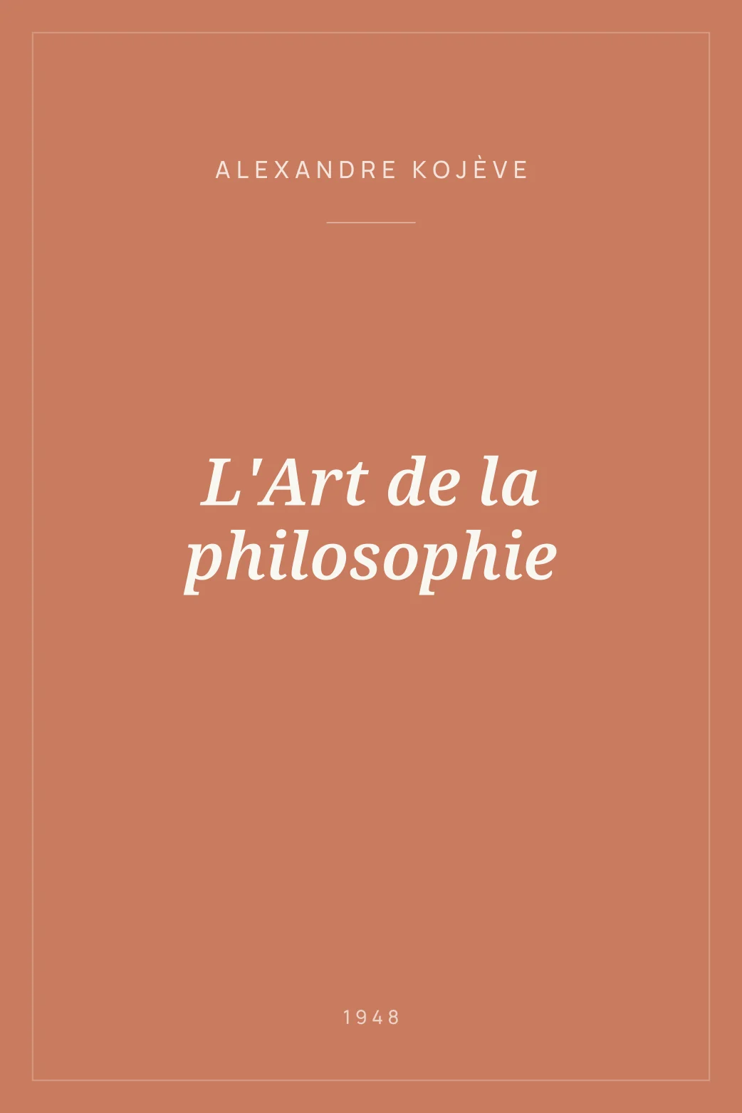 Portada de L'Art de la philosophie