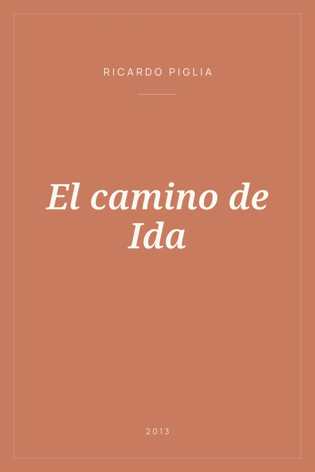 Portada de El camino de Ida