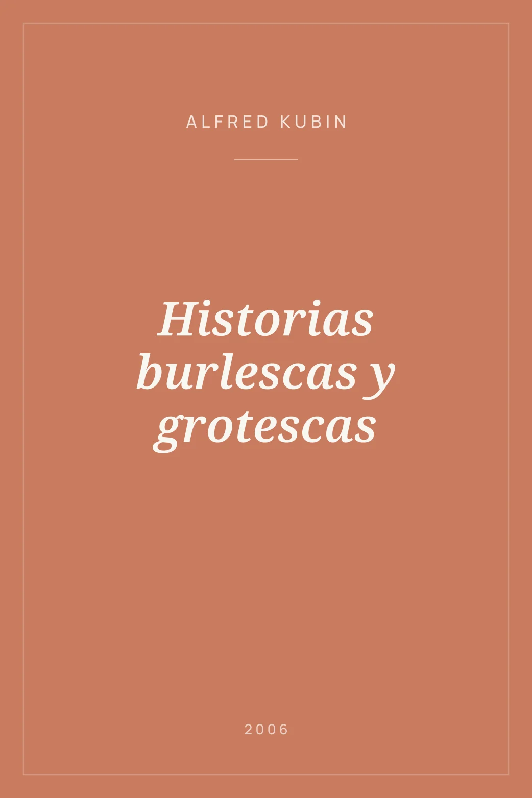 Portada de Historias burlescas y grotescas
