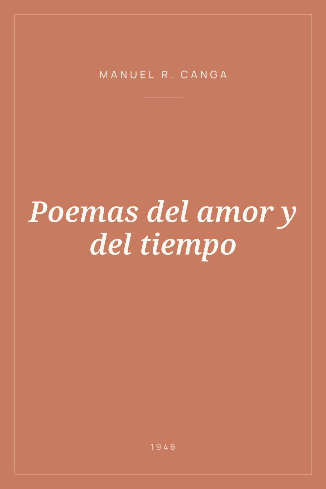 Portada de Poemas del amor y del tiempo