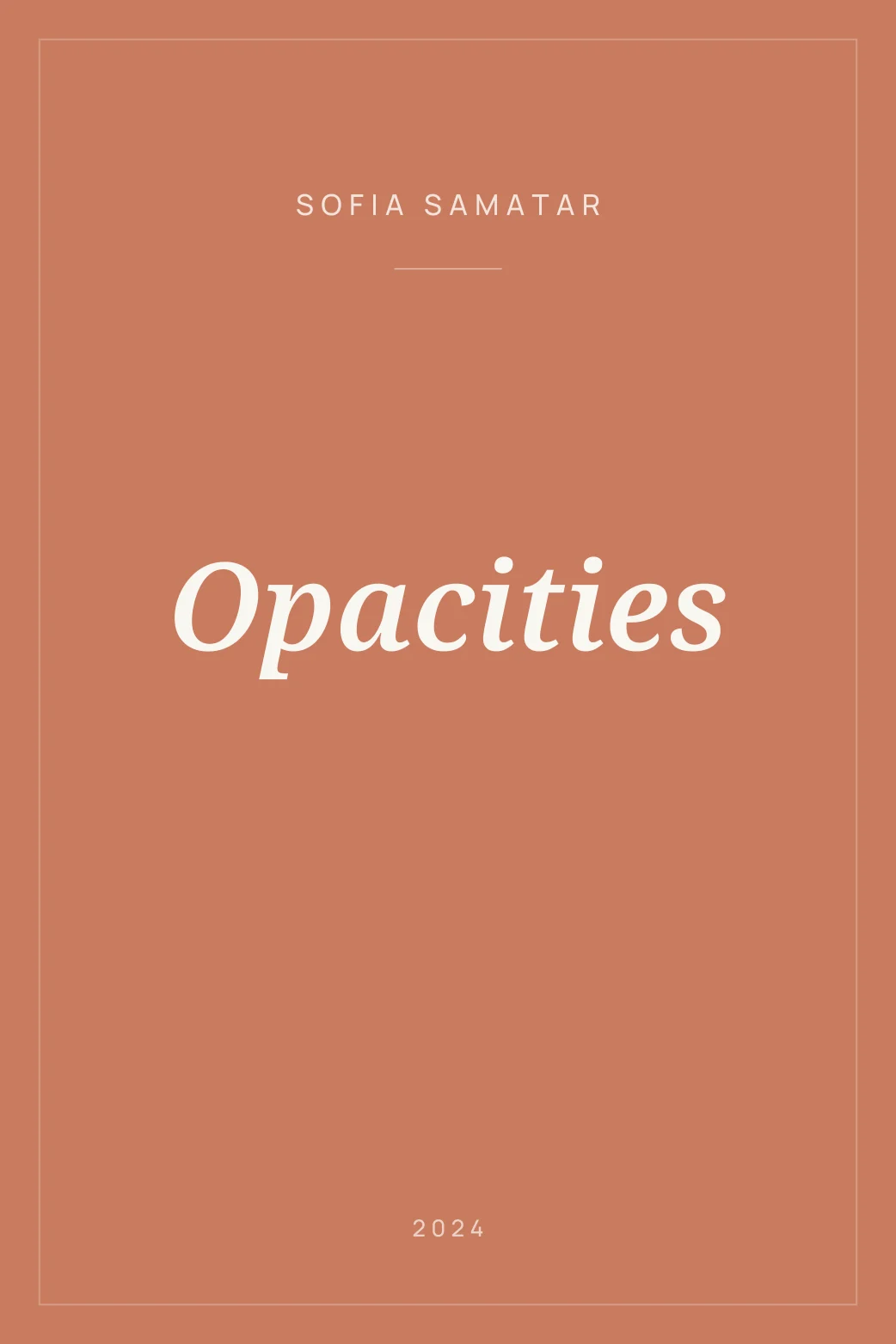Portada de Opacities