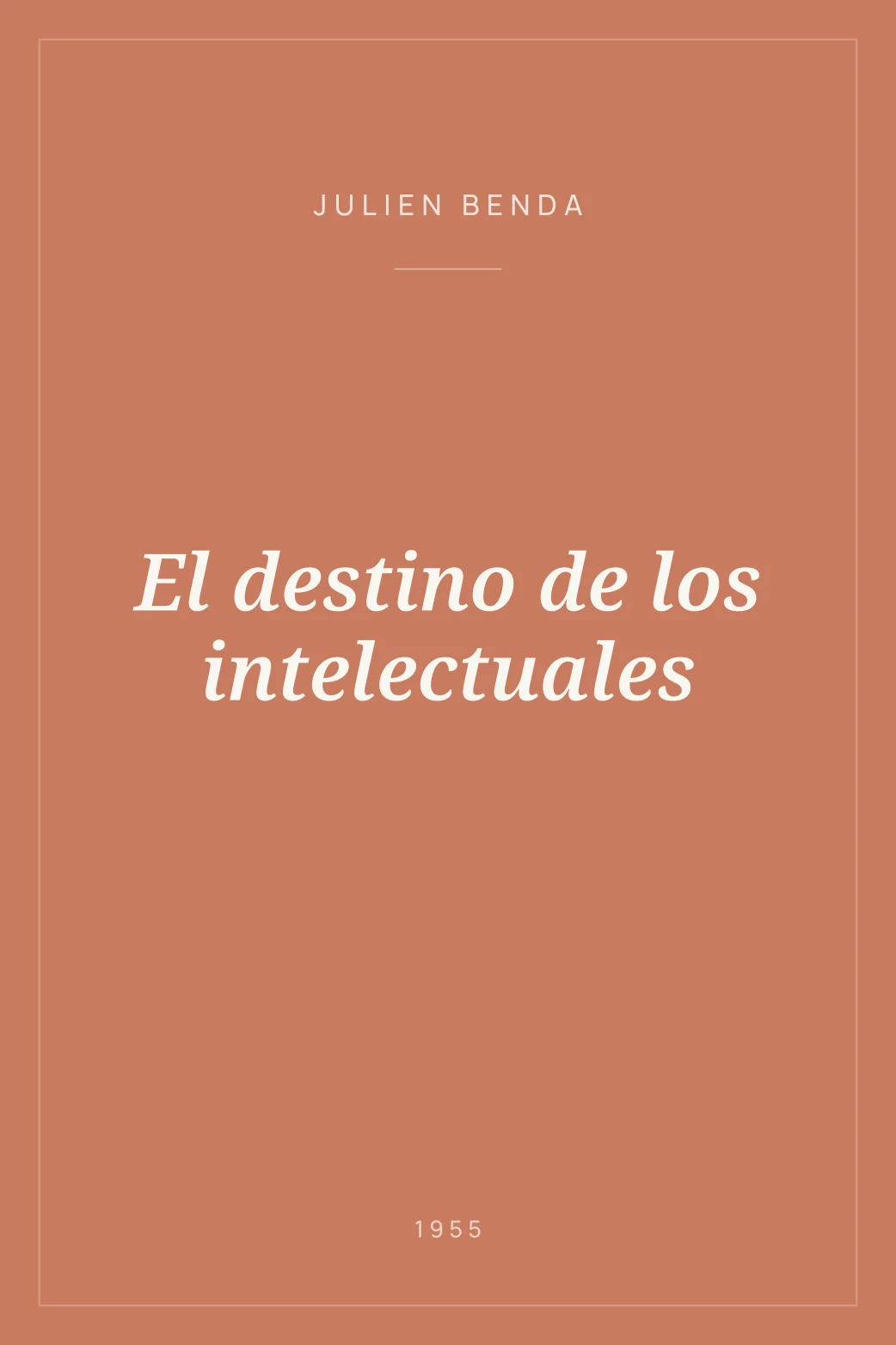 Portada de El destino de los intelectuales