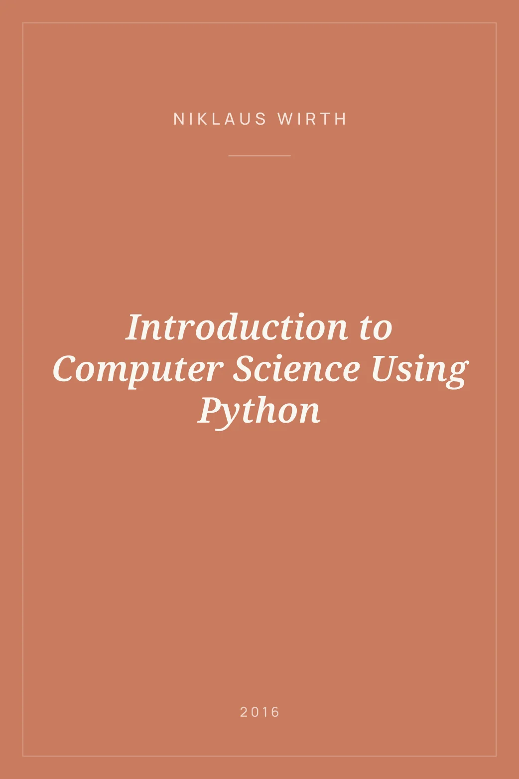 Portada de Introduction to Computer Science Using Python