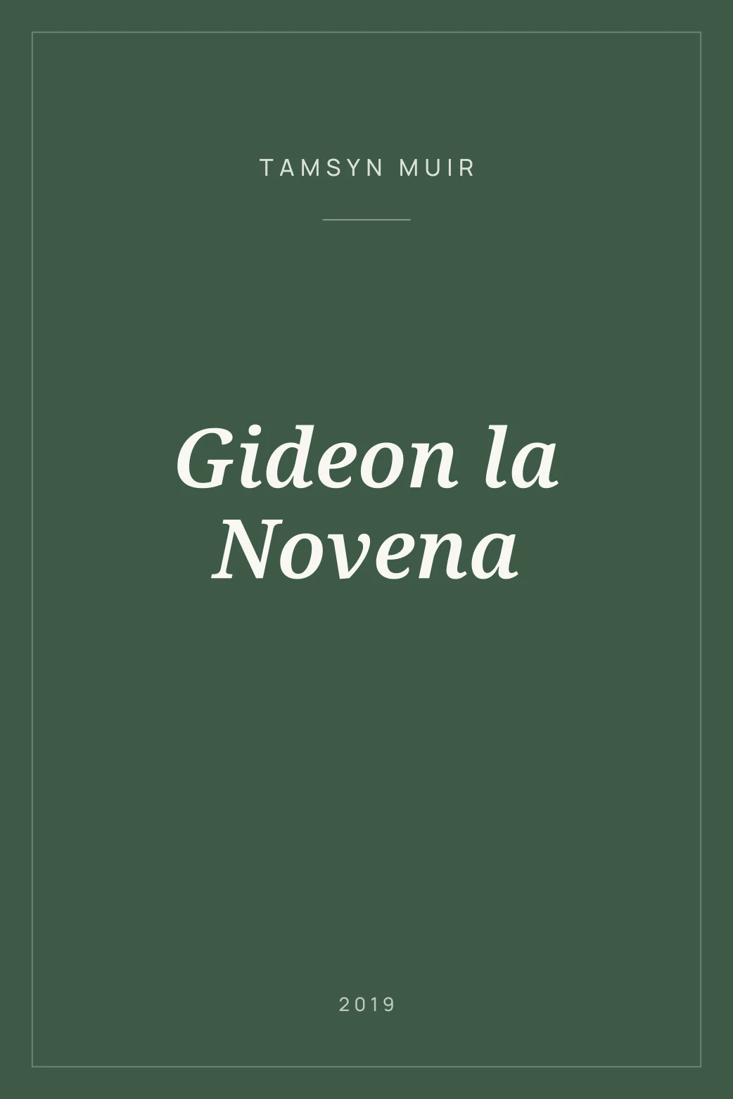 Portada de Gideon la Novena