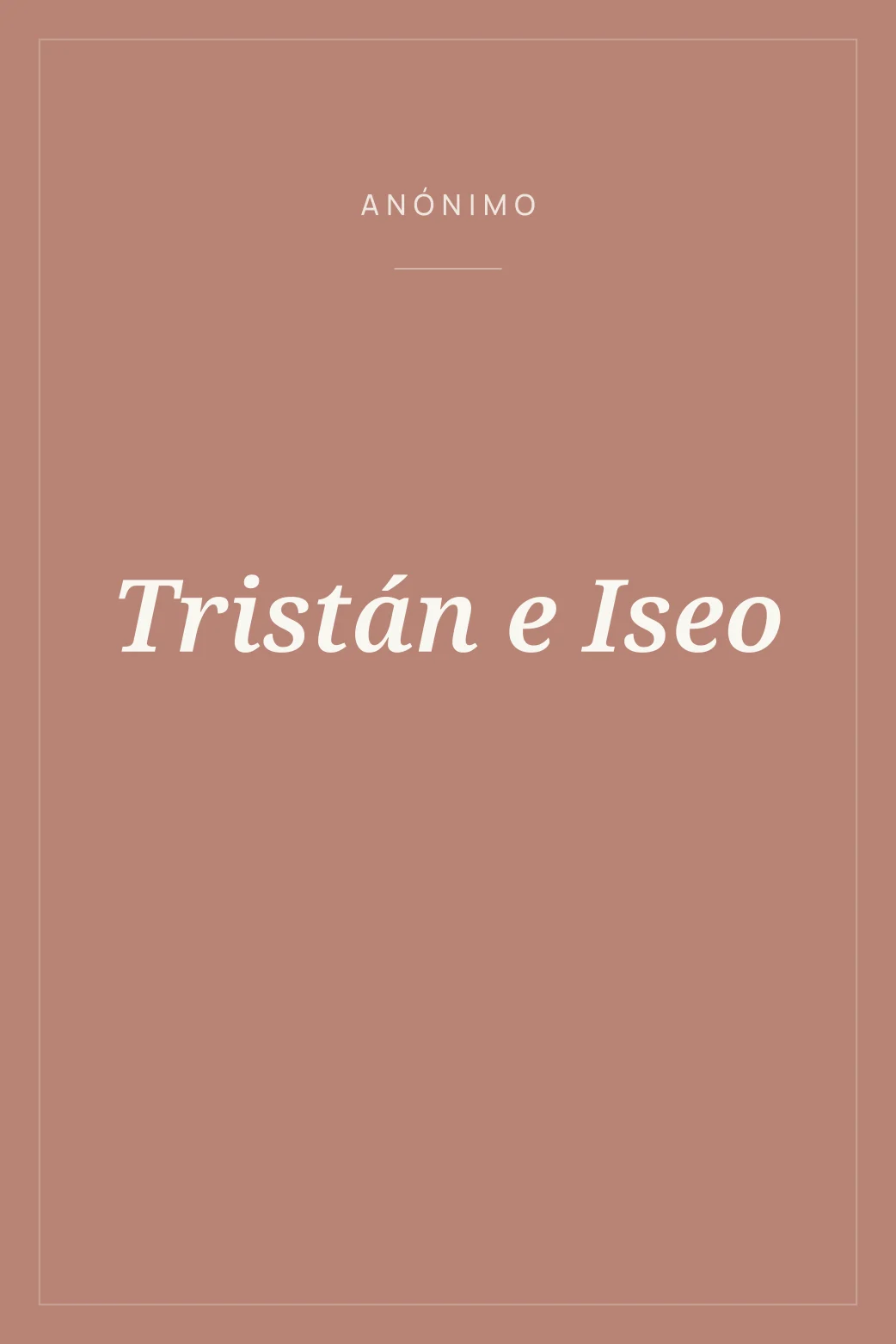 Portada de Tristán e Iseo