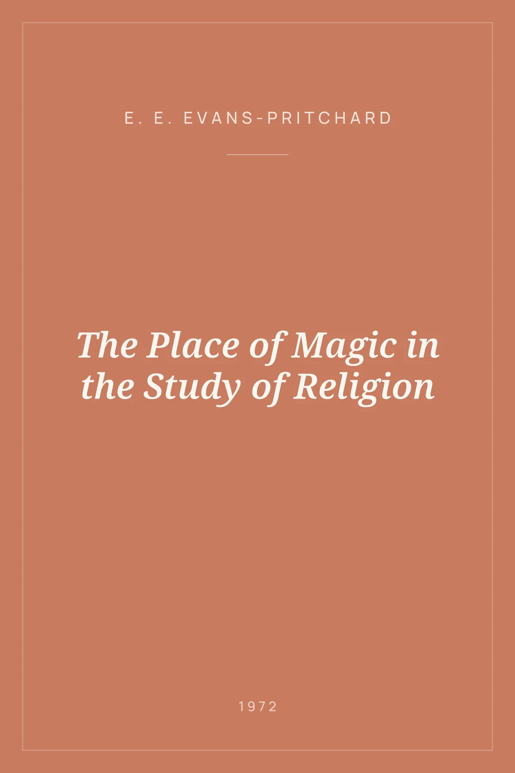 Portada de The Place of Magic in the Study of Religion