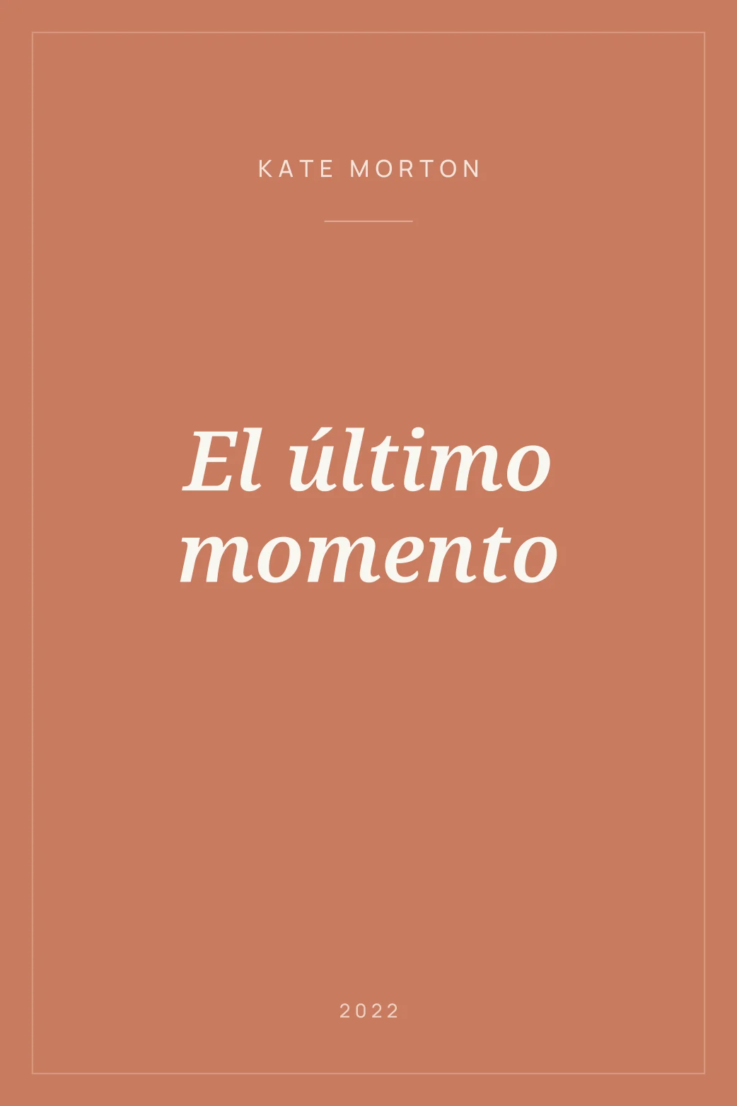 Portada de El último momento