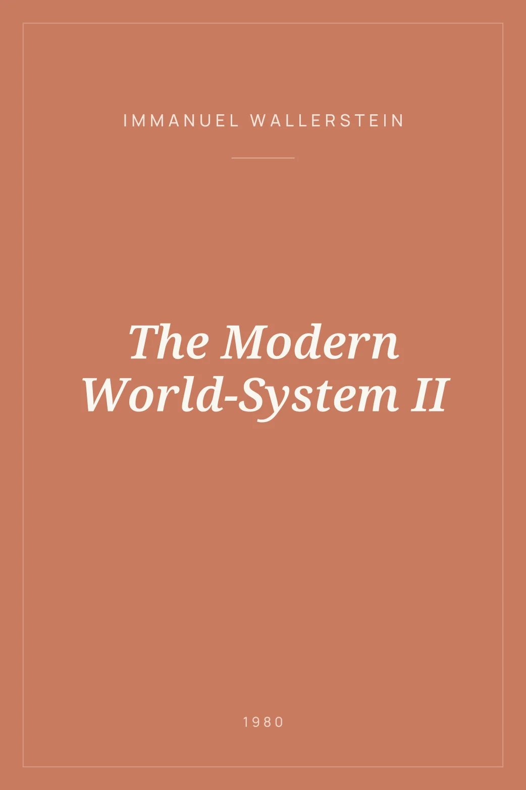 Portada de The Modern World-System II