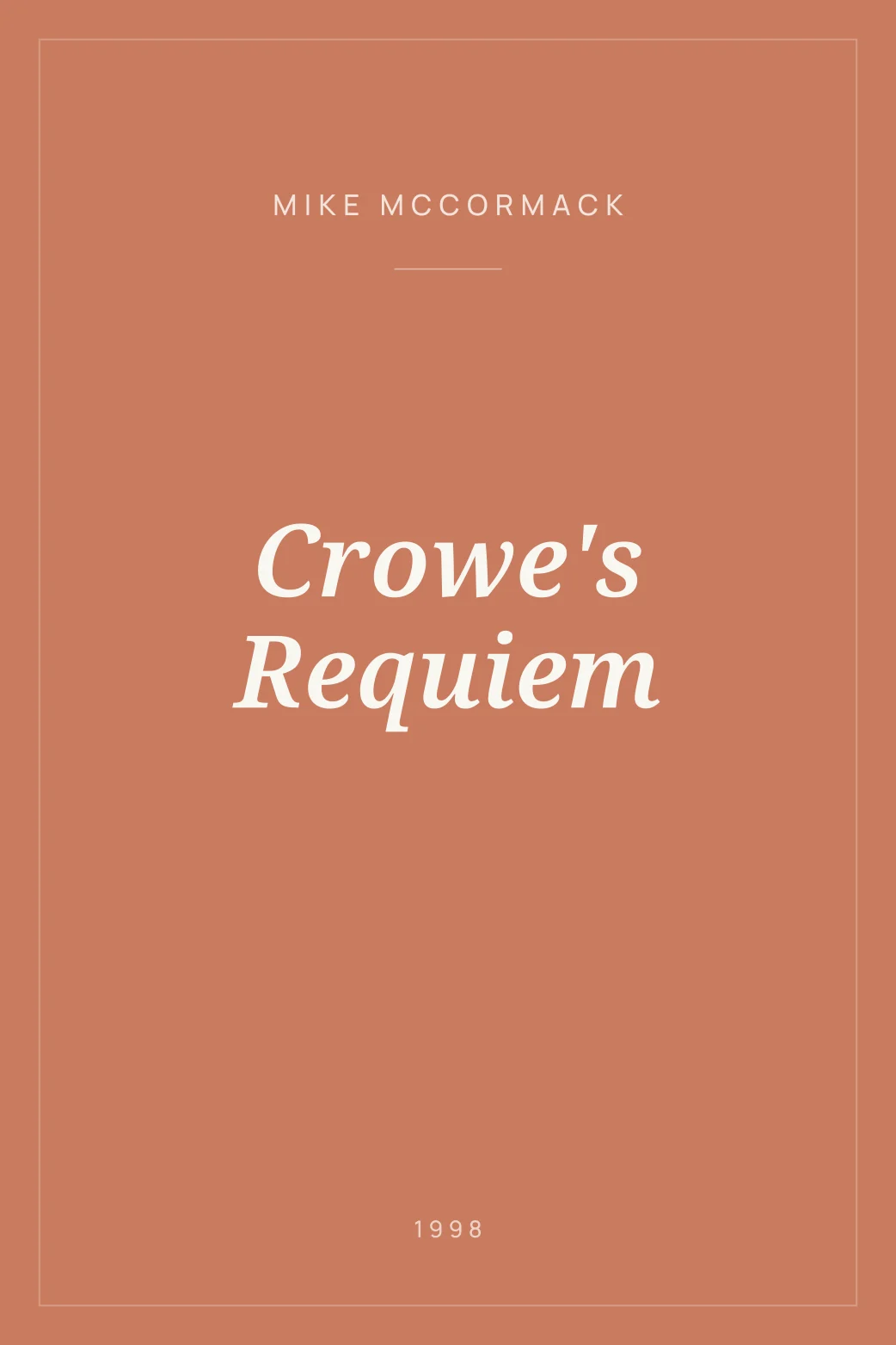 Portada de Crowe's Requiem