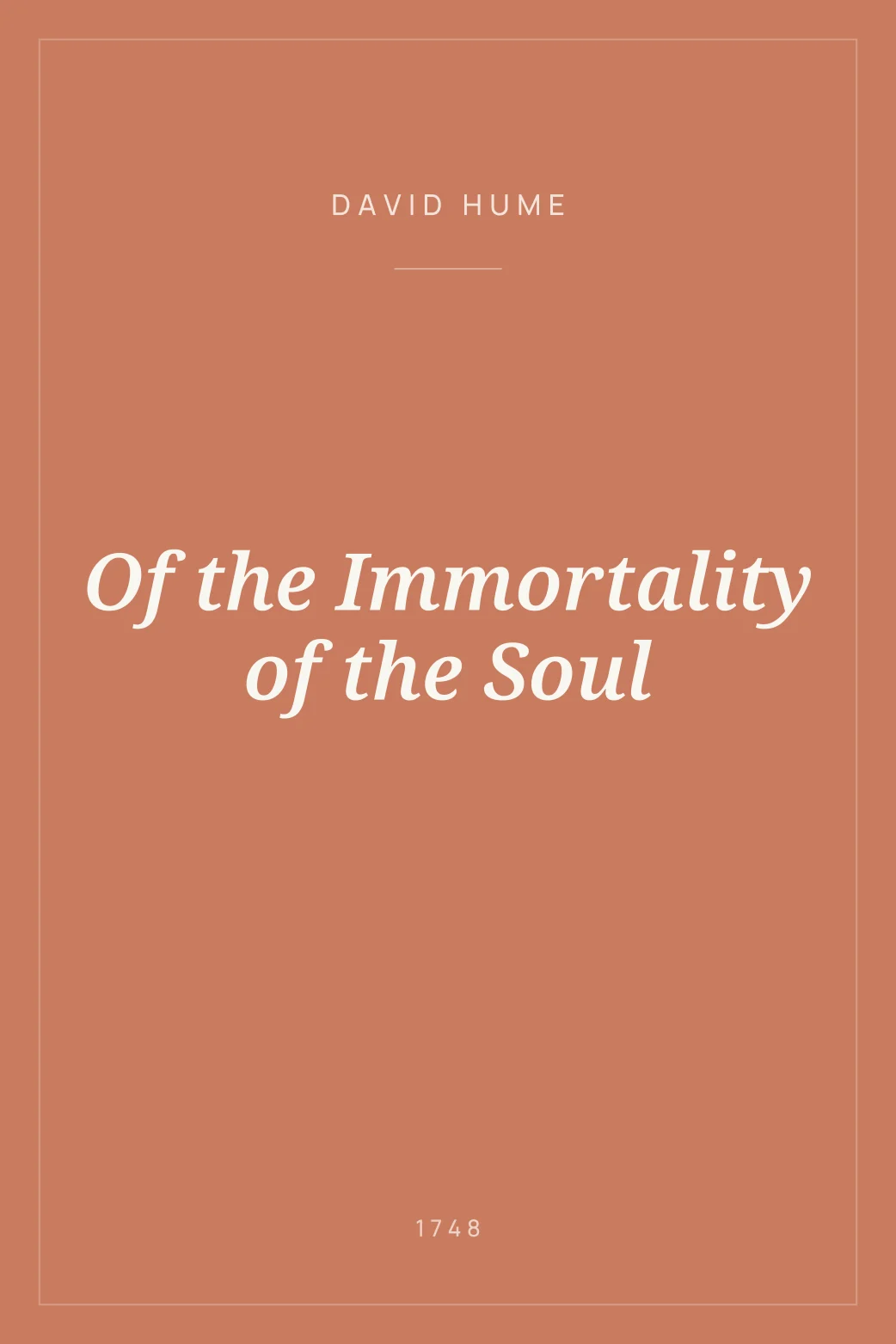 Portada de Of the Immortality of the Soul