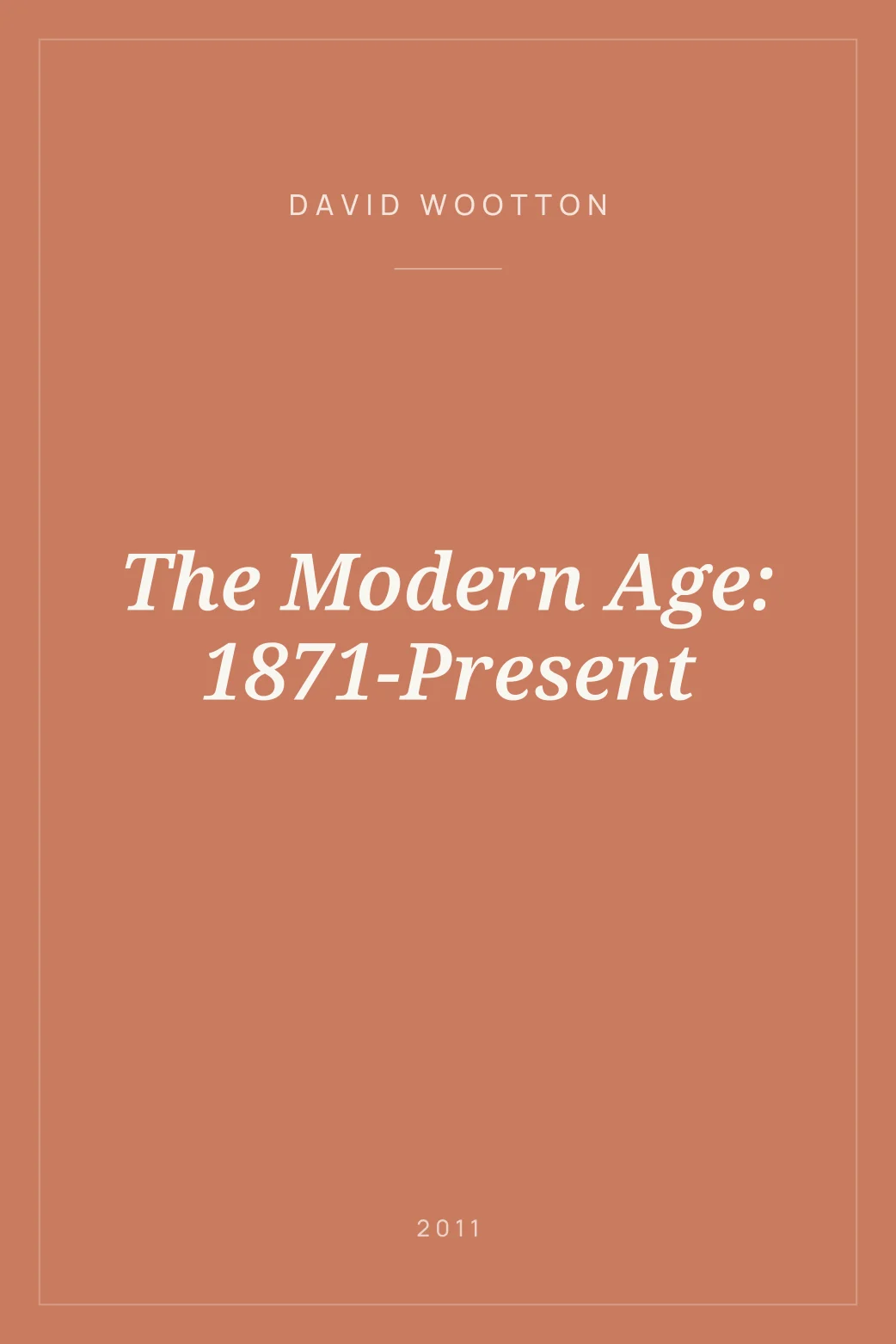 Portada de The Modern Age: 1871-Present