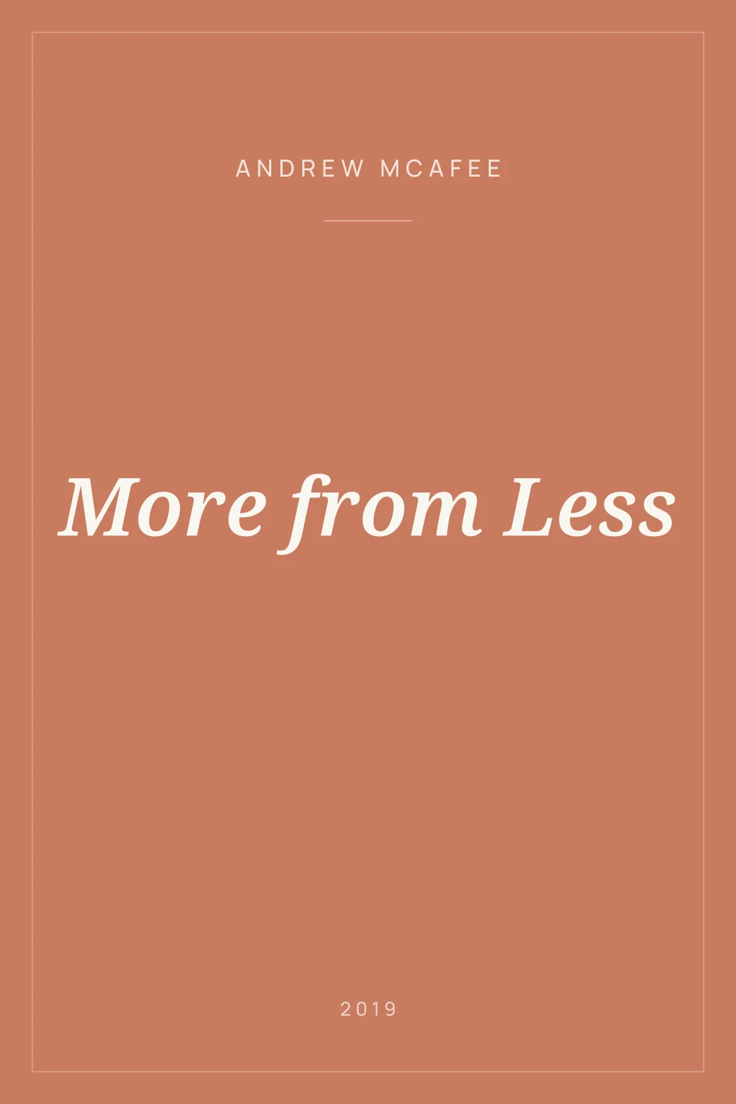 Portada de More from Less