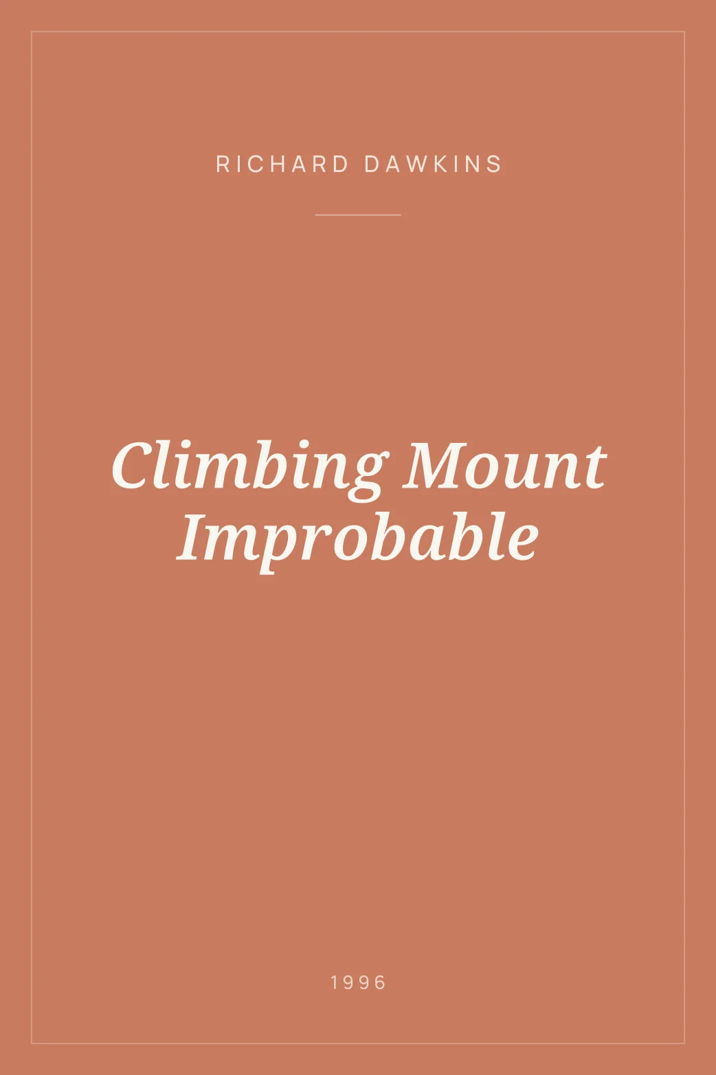Portada de Climbing Mount Improbable