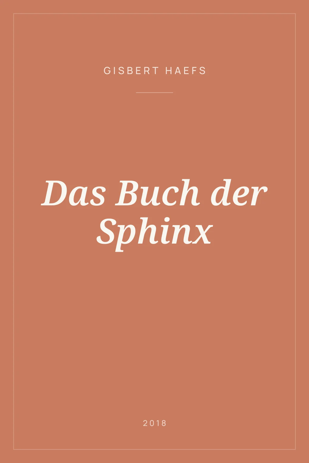 Portada de Das Buch der Sphinx