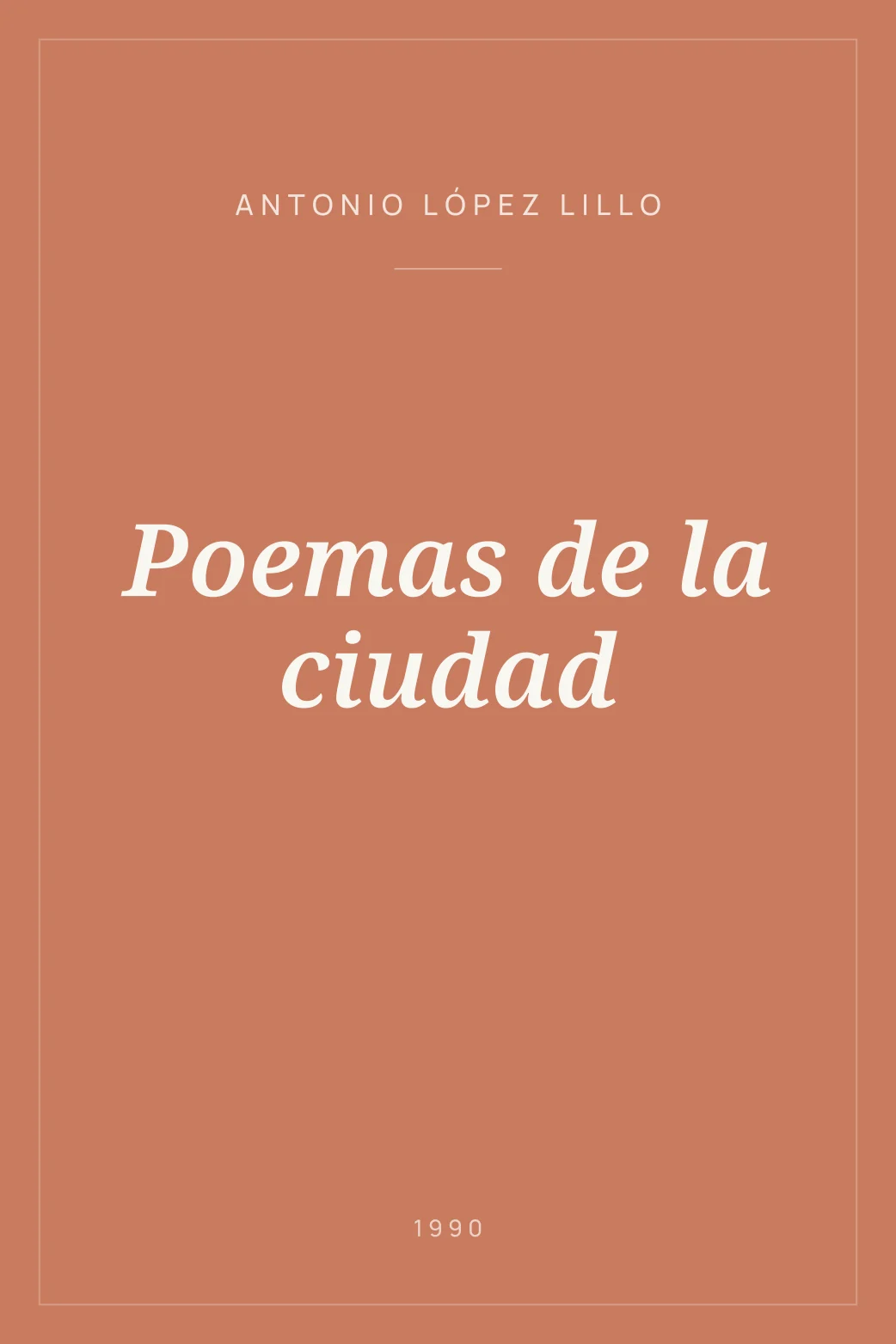 Portada de Poemas de la ciudad