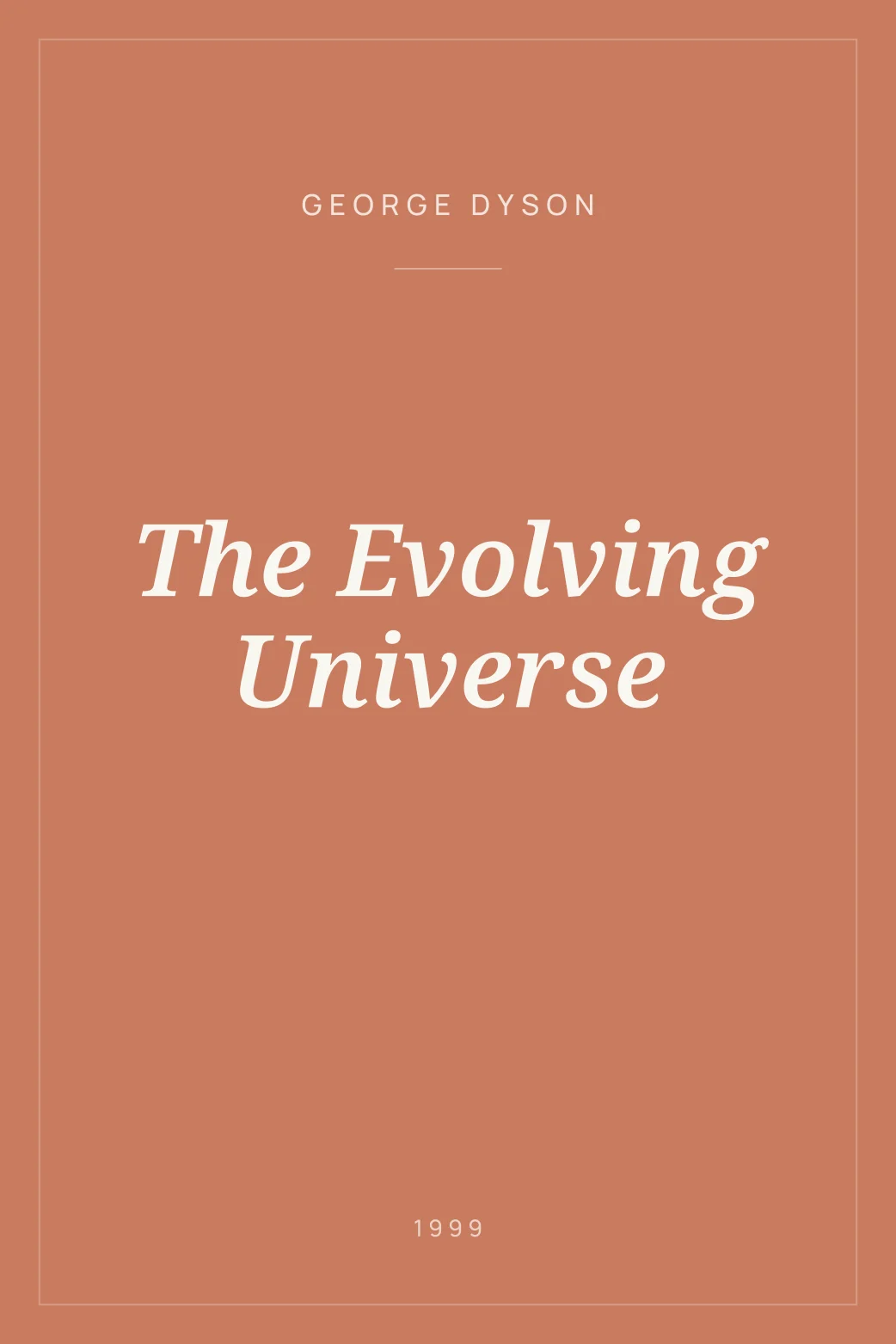 Portada de The Evolving Universe