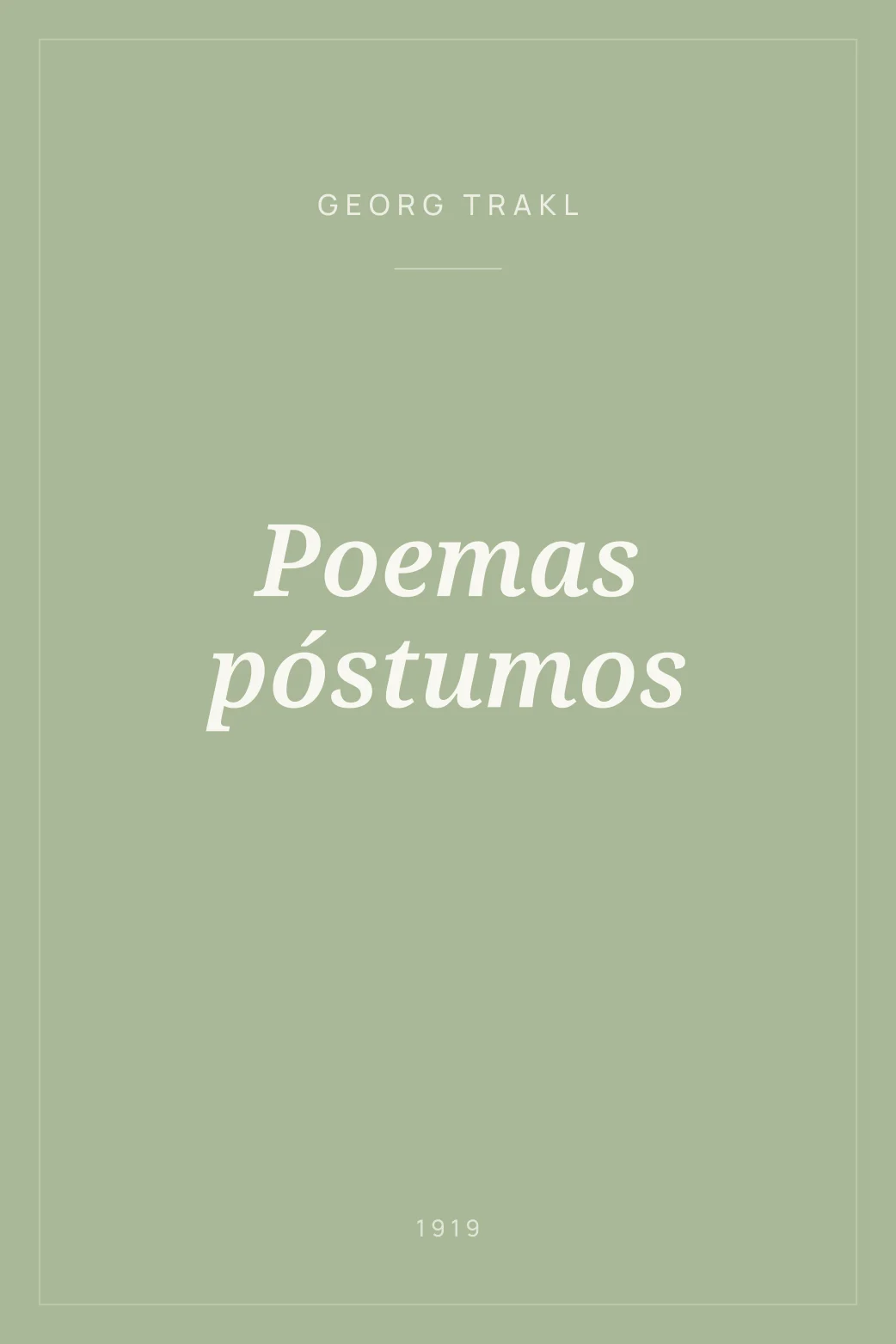 Portada de Poemas póstumos