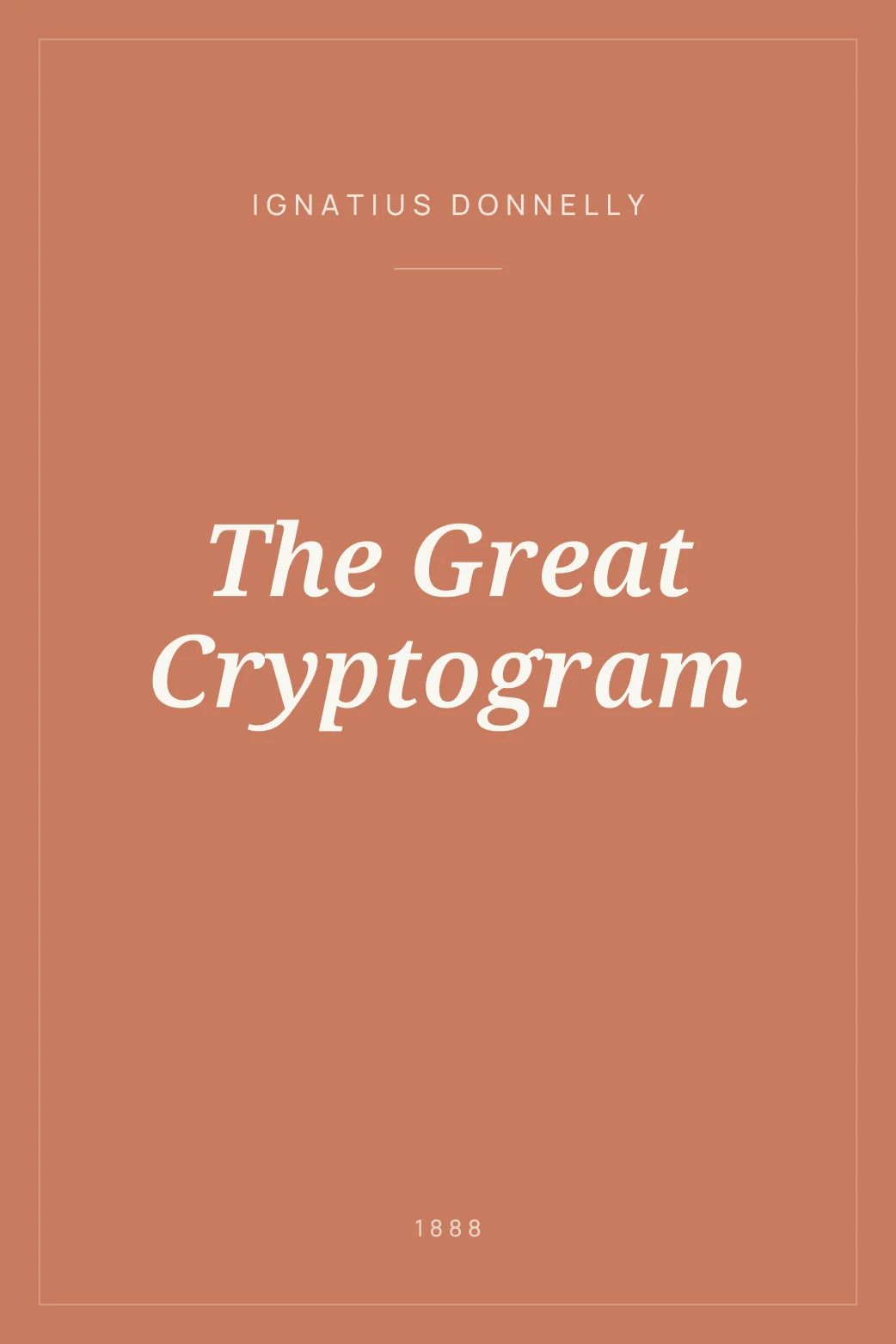 Portada de The Great Cryptogram