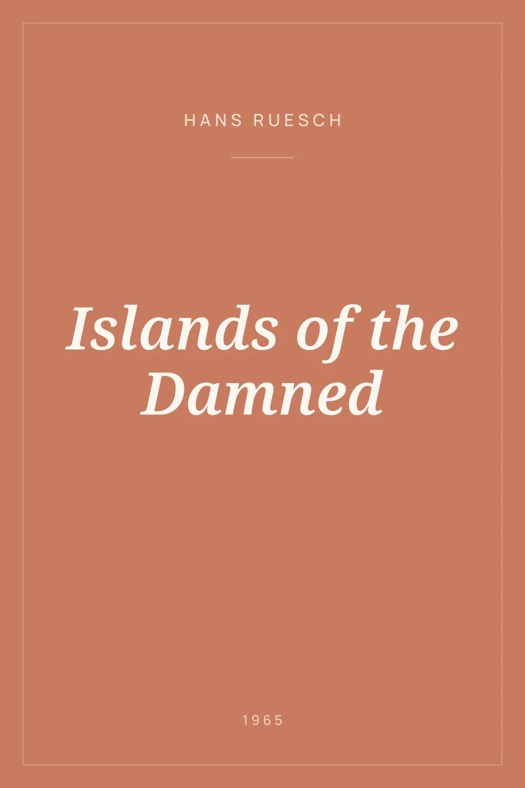 Portada de Islands of the Damned