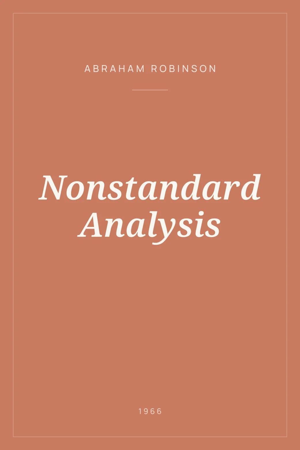 Portada de Nonstandard Analysis