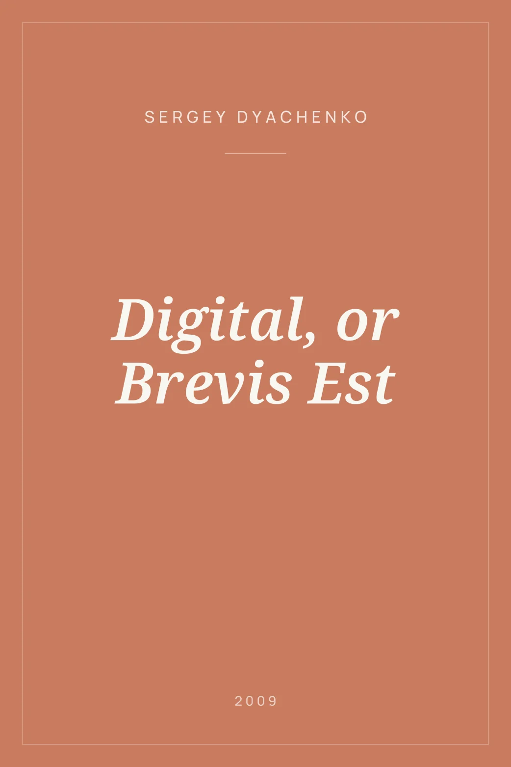 Portada de Digital, or Brevis Est