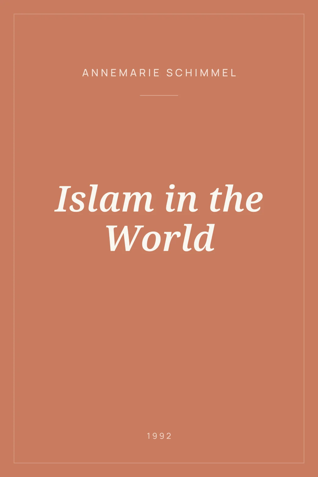 Portada de Islam in the World