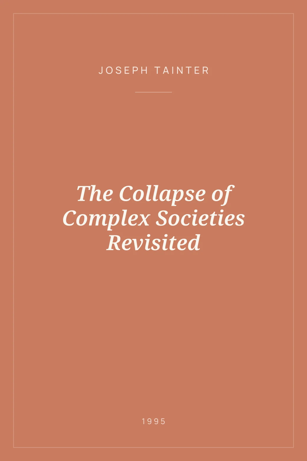 Portada de The Collapse of Complex Societies Revisited
