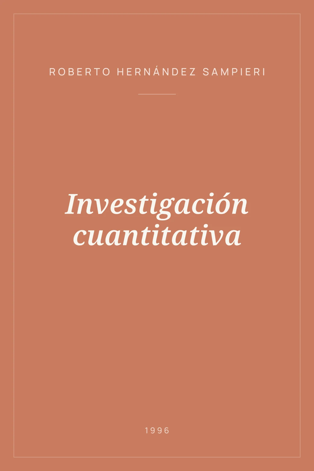 Portada de Investigación cuantitativa