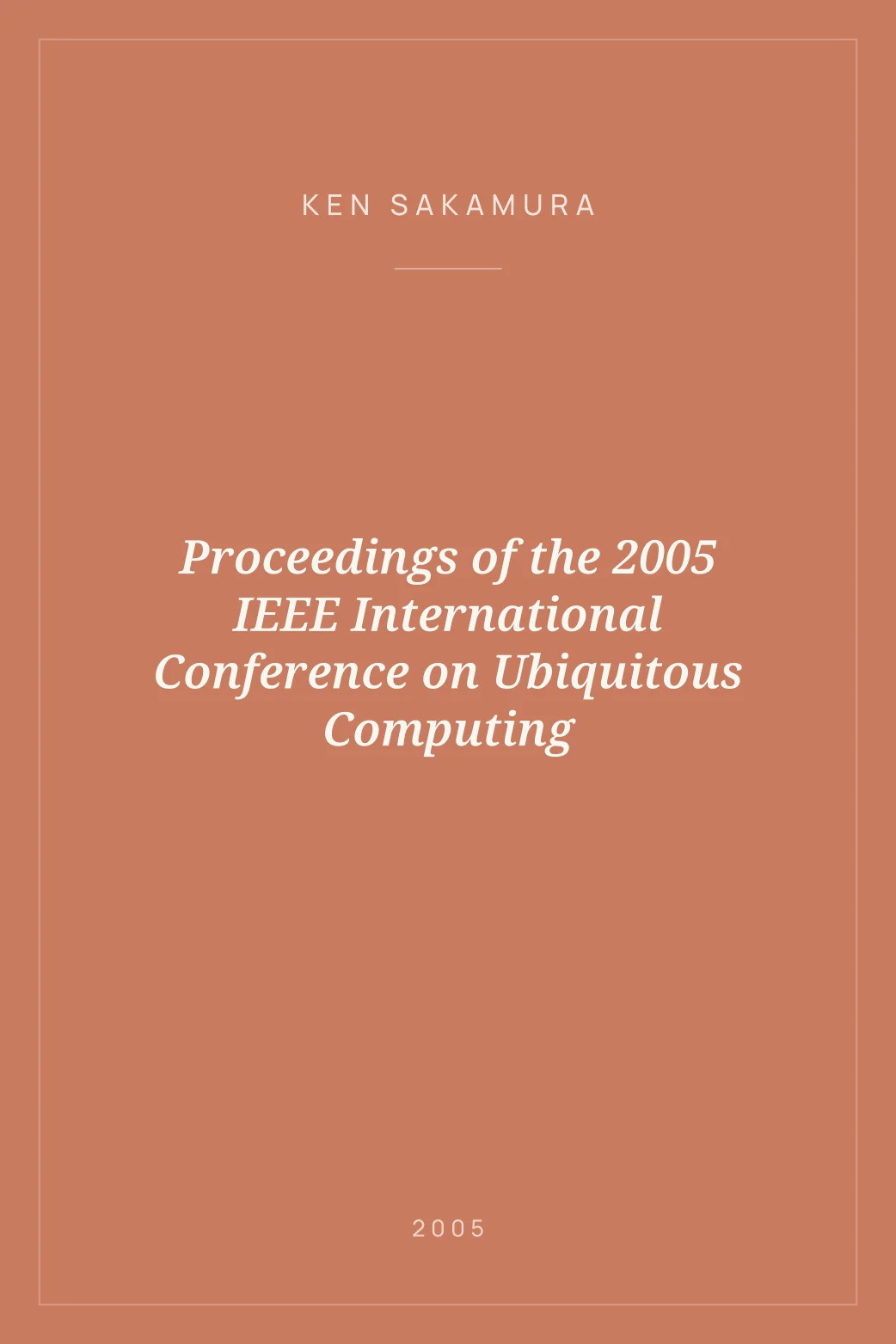 Portada de Proceedings of the 2005 IEEE International Conference on Ubiquitous Computing