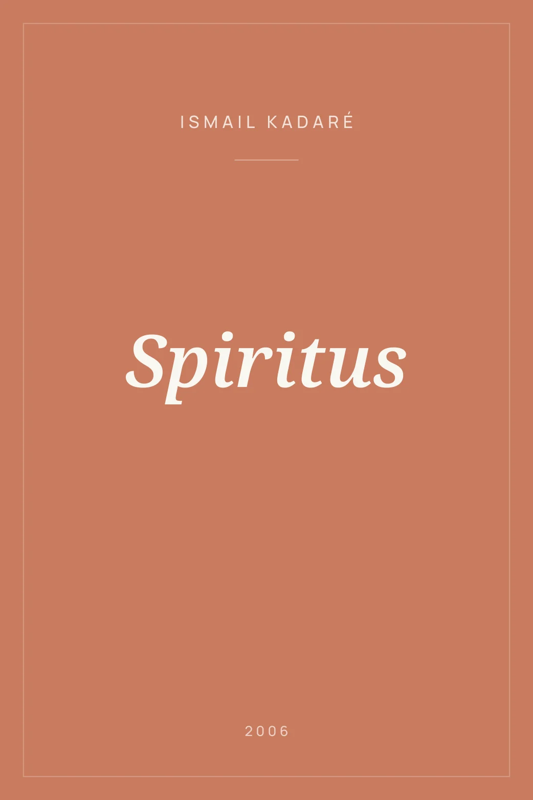 Portada de Spiritus