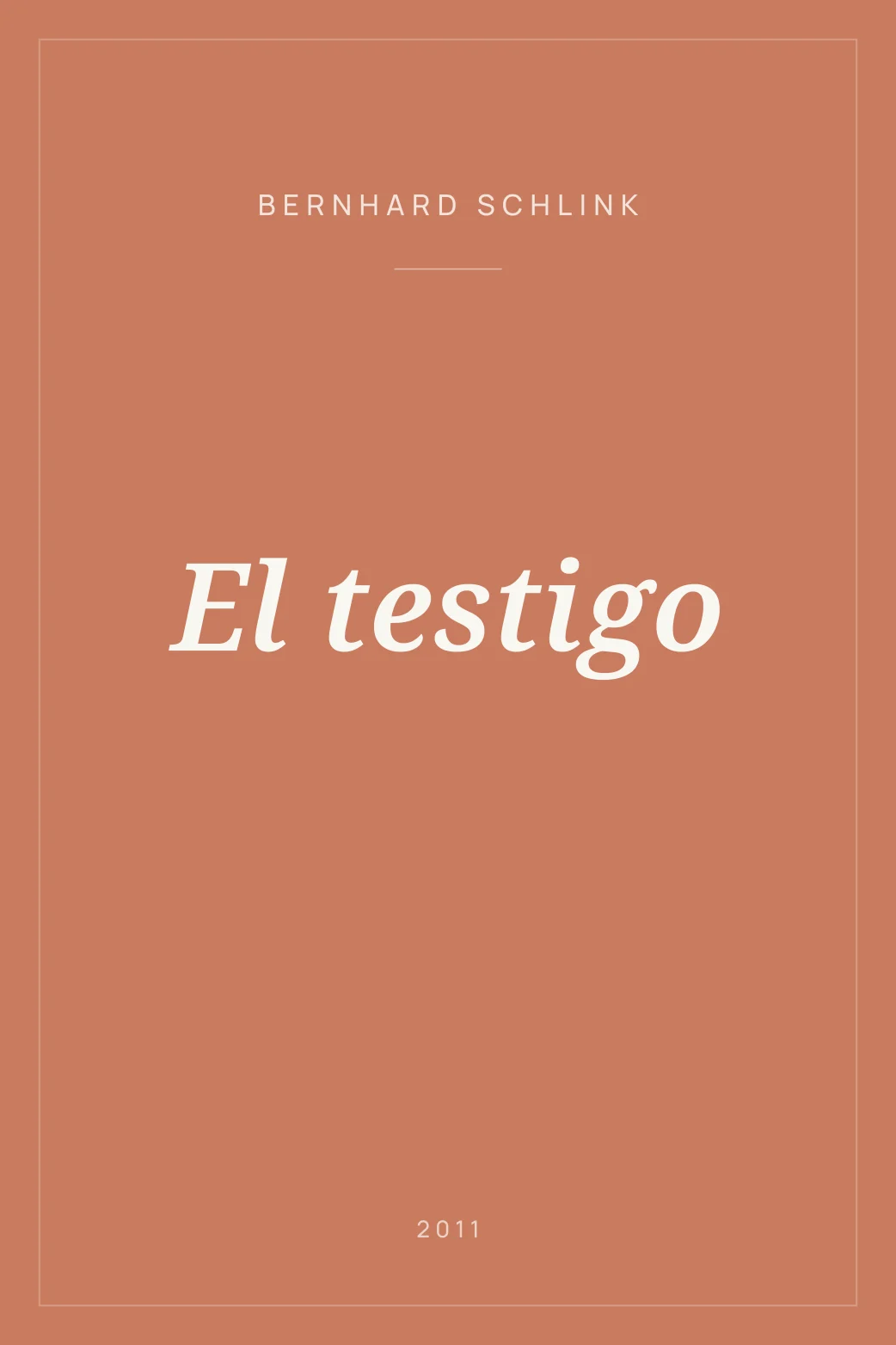 Portada de El testigo