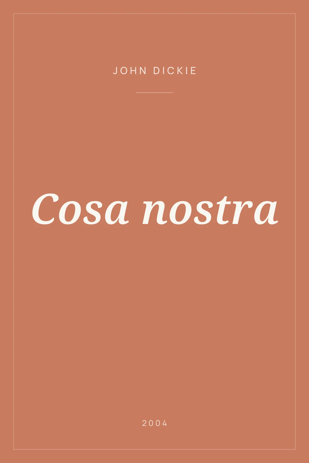 Portada de Cosa nostra