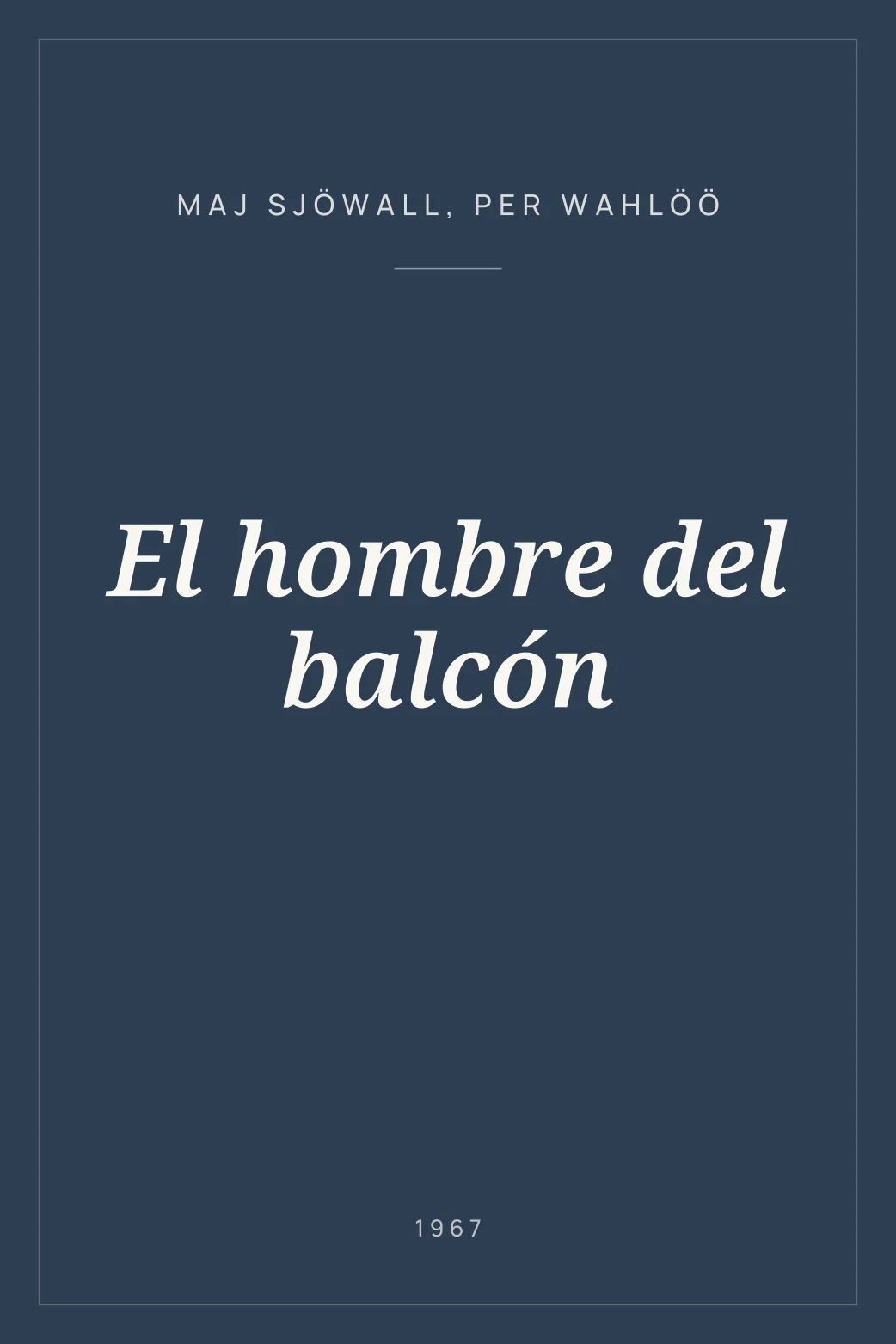 Portada de El hombre del balcón