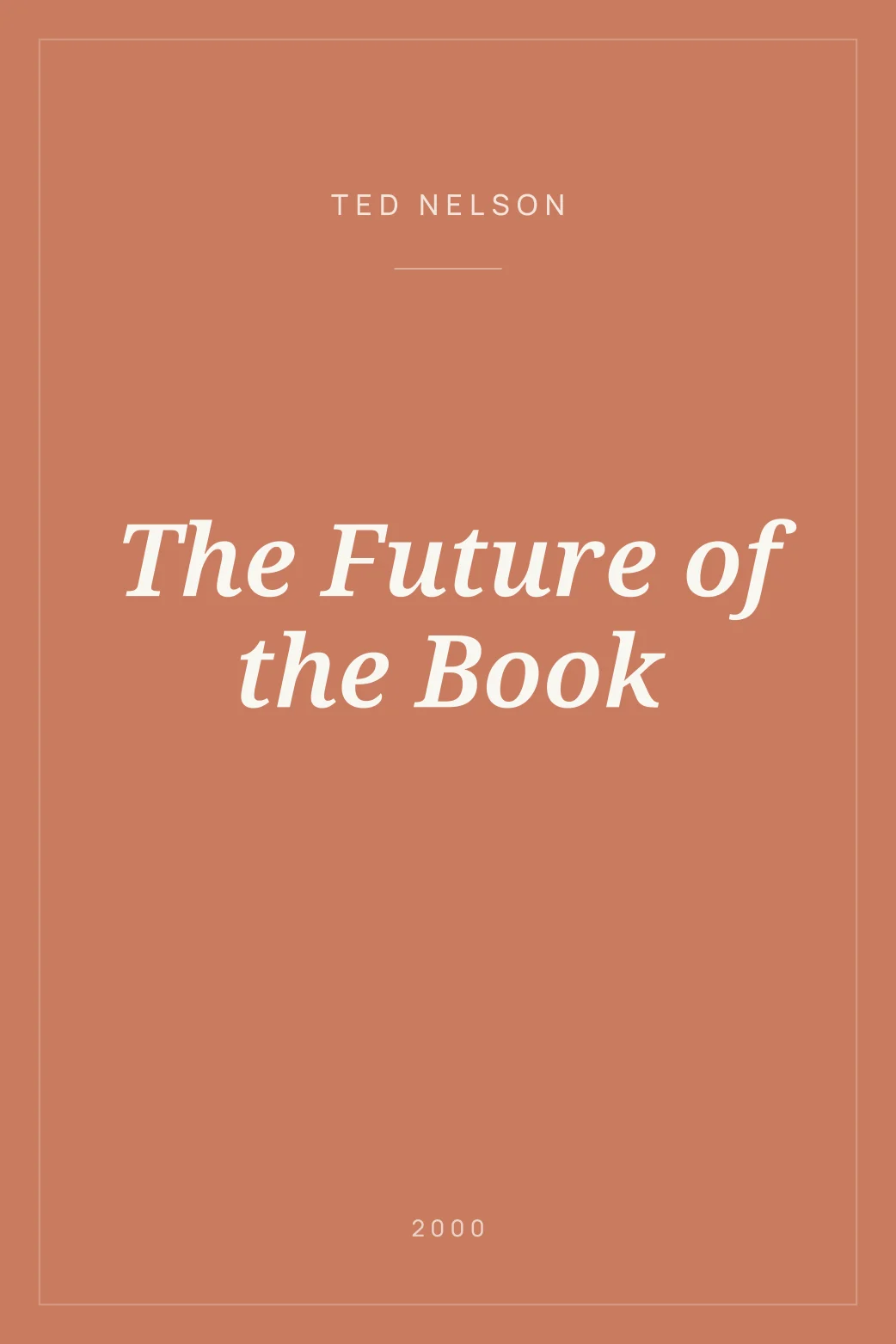 Portada de The Future of the Book