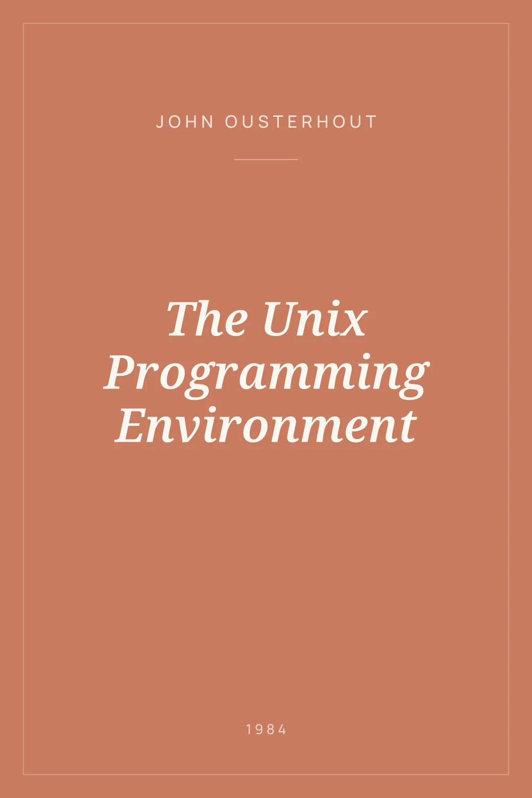 Portada de The Unix Programming Environment