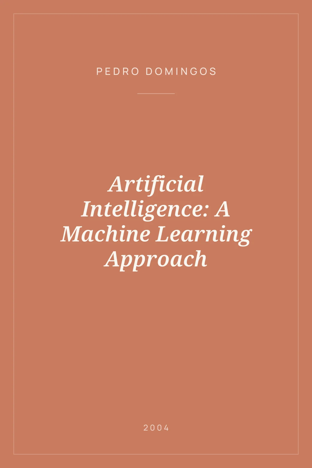 Portada de Artificial Intelligence: A Machine Learning Approach