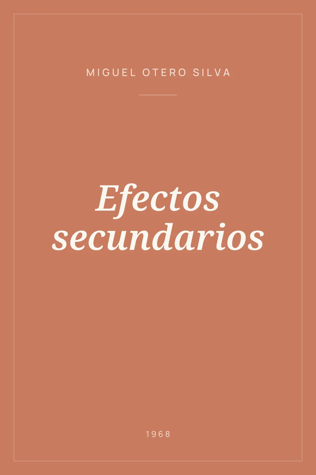 Portada de Efectos secundarios