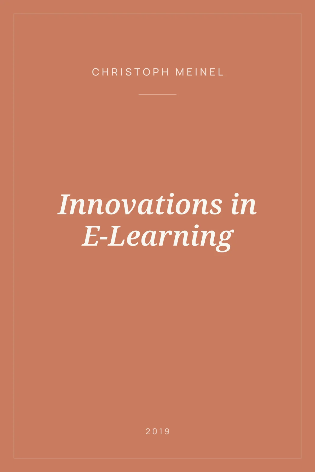 Portada de Innovations in E-Learning