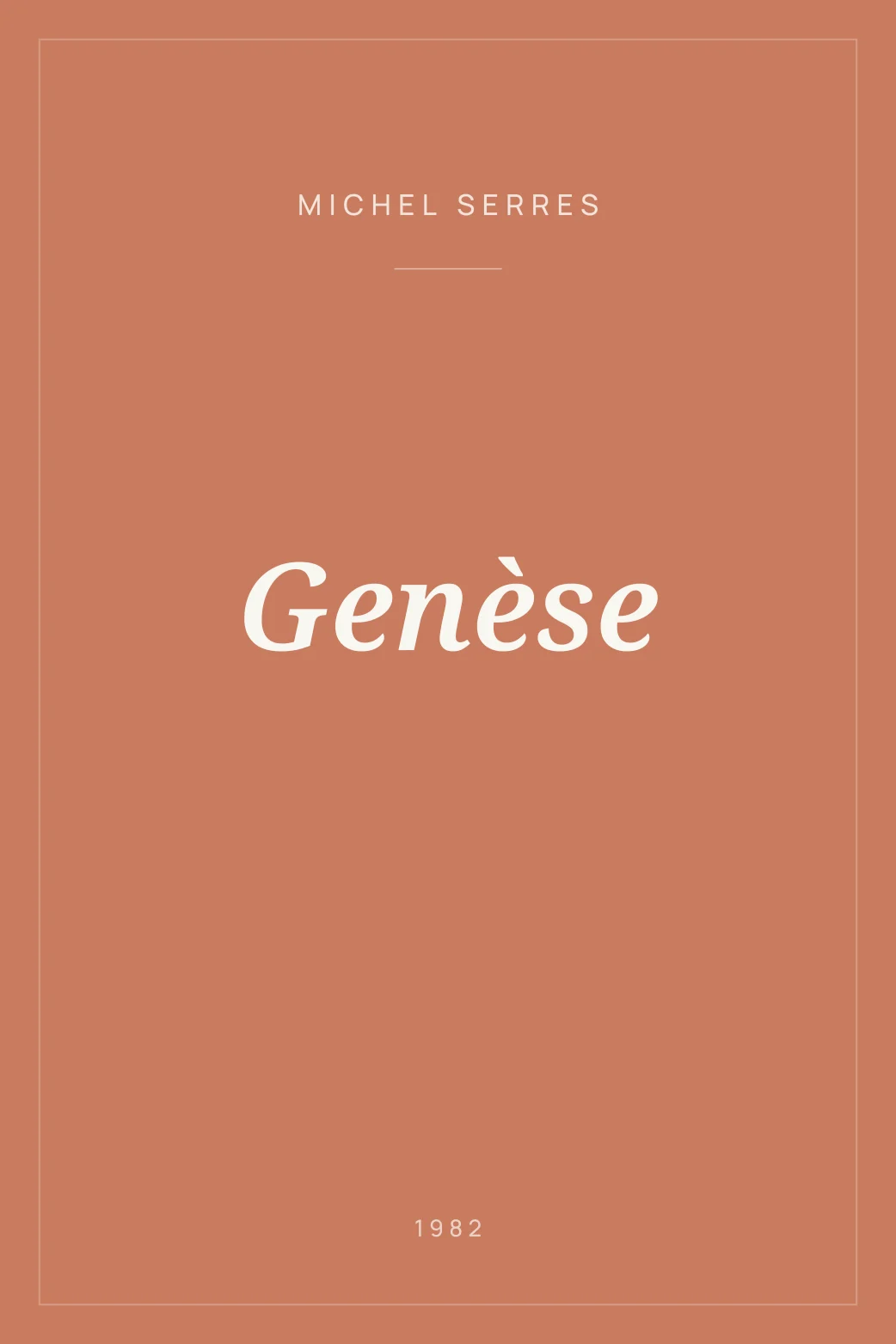 Portada de Genèse