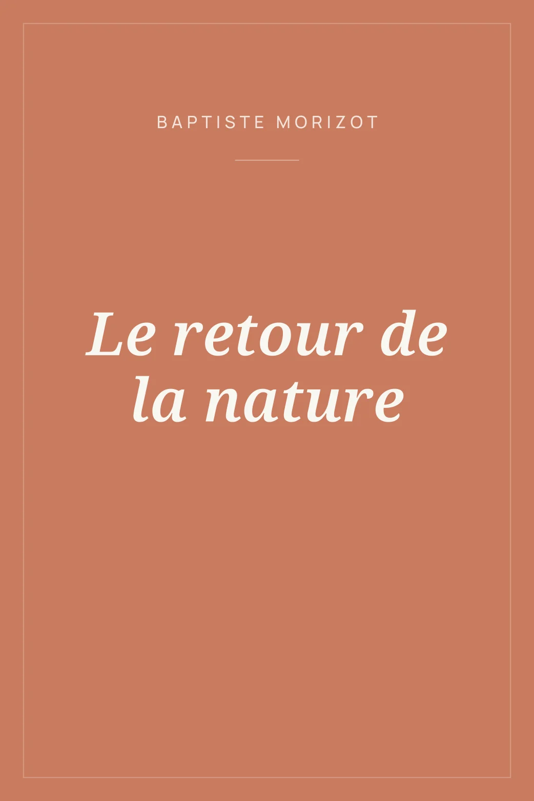 Portada de Le retour de la nature