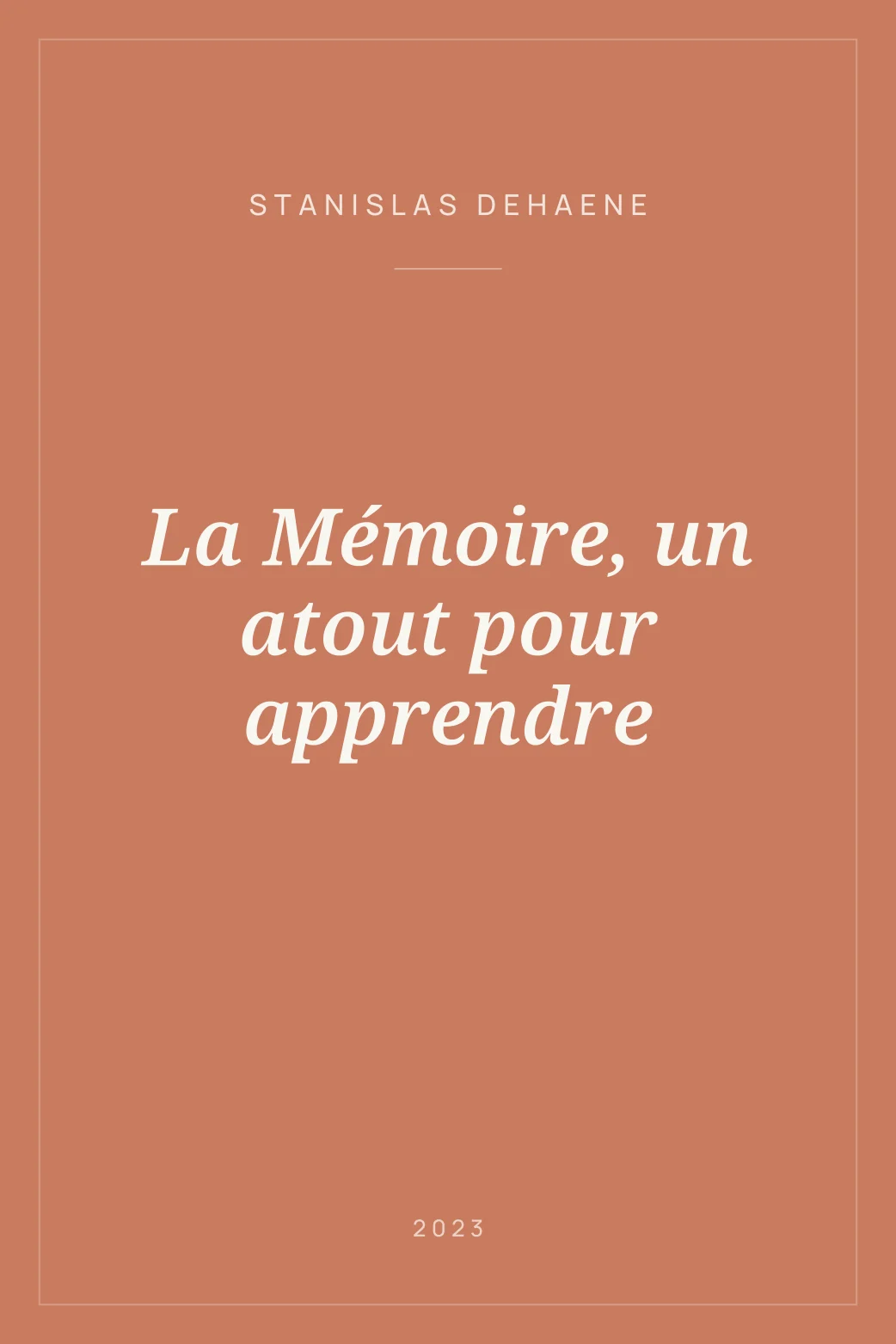 Portada de La Mémoire, un atout pour apprendre