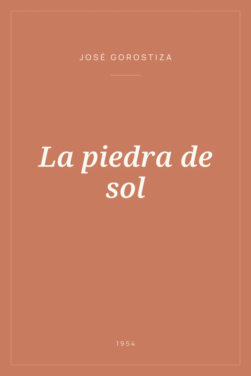 Portada de La piedra de sol