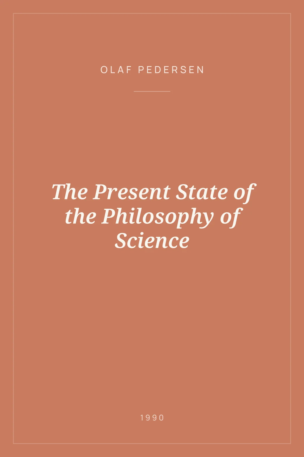 Portada de The Present State of the Philosophy of Science