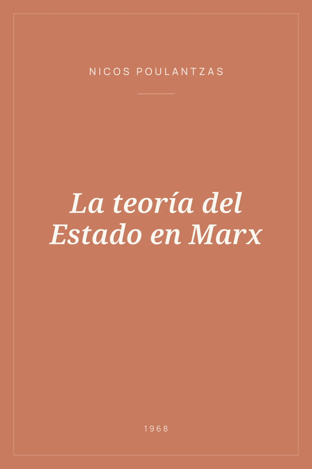Portada de La teoría del Estado en Marx