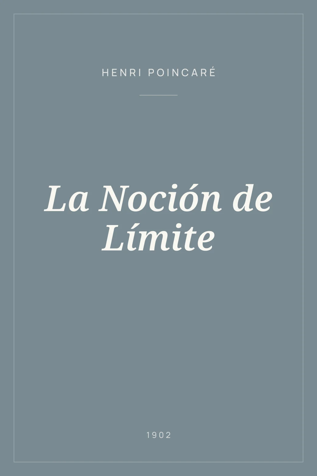 Portada de La Noción de Límite