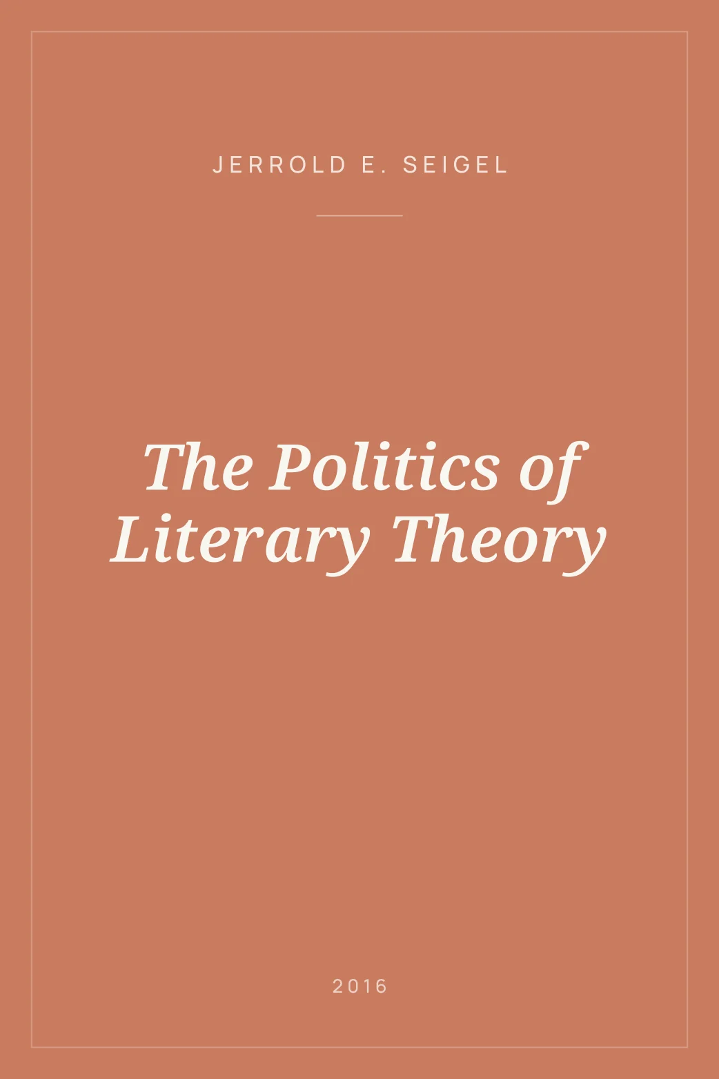 Portada de The Politics of Literary Theory