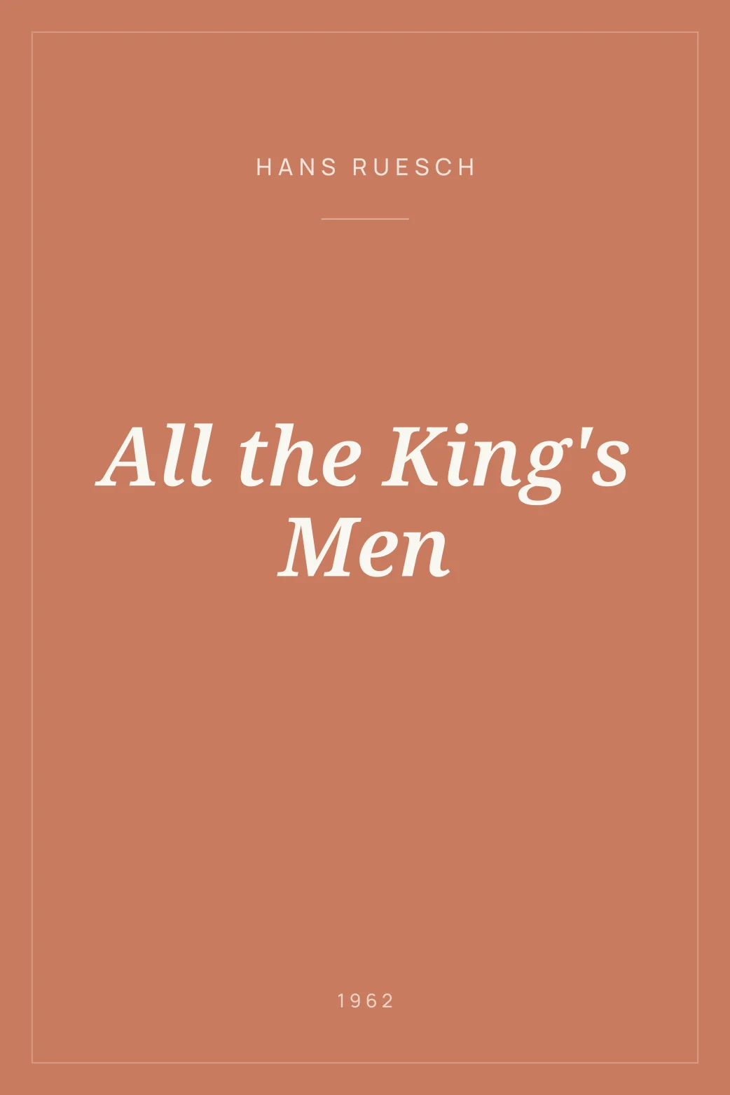 Portada de All the King's Men