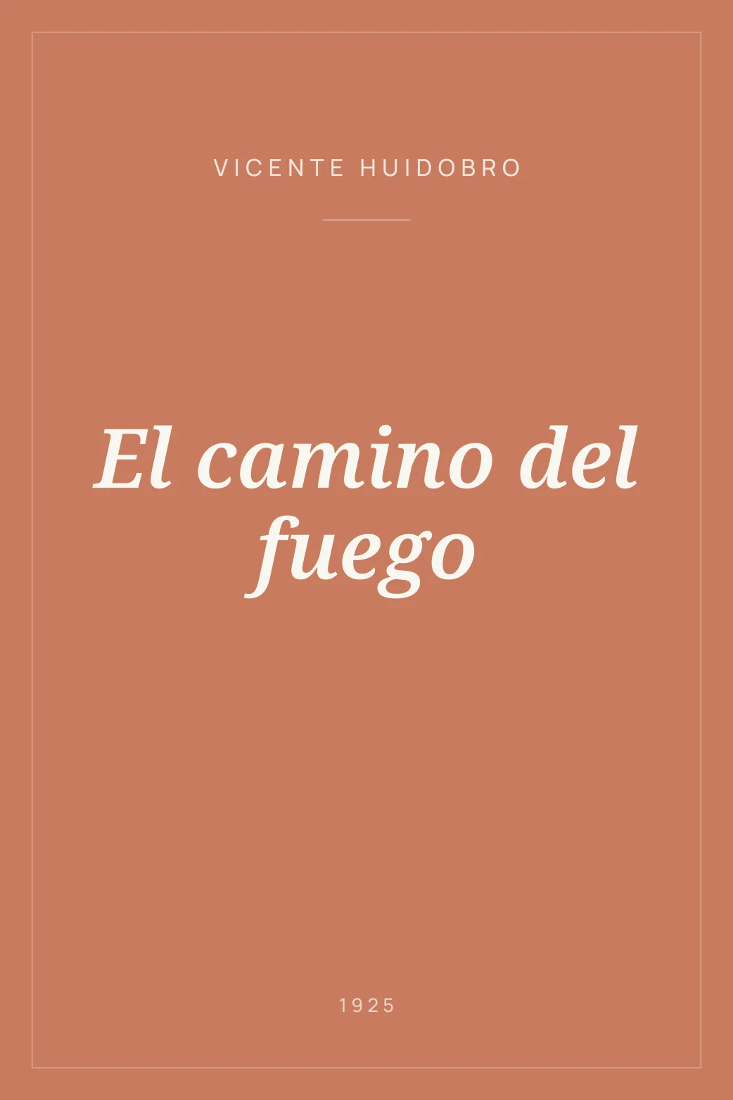 Portada de El camino del fuego